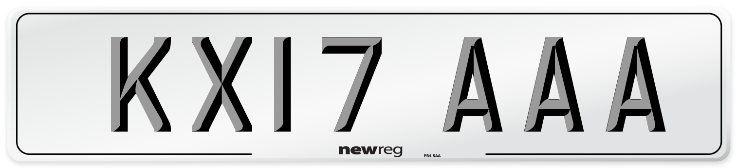 KX17 AAA Number Plate from New Reg